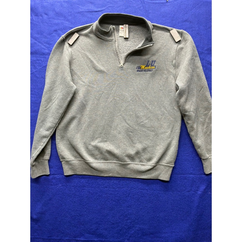 Sporty Womens Fruit of the Loom LU Muskies Volleyball Quarter Zip M Gray